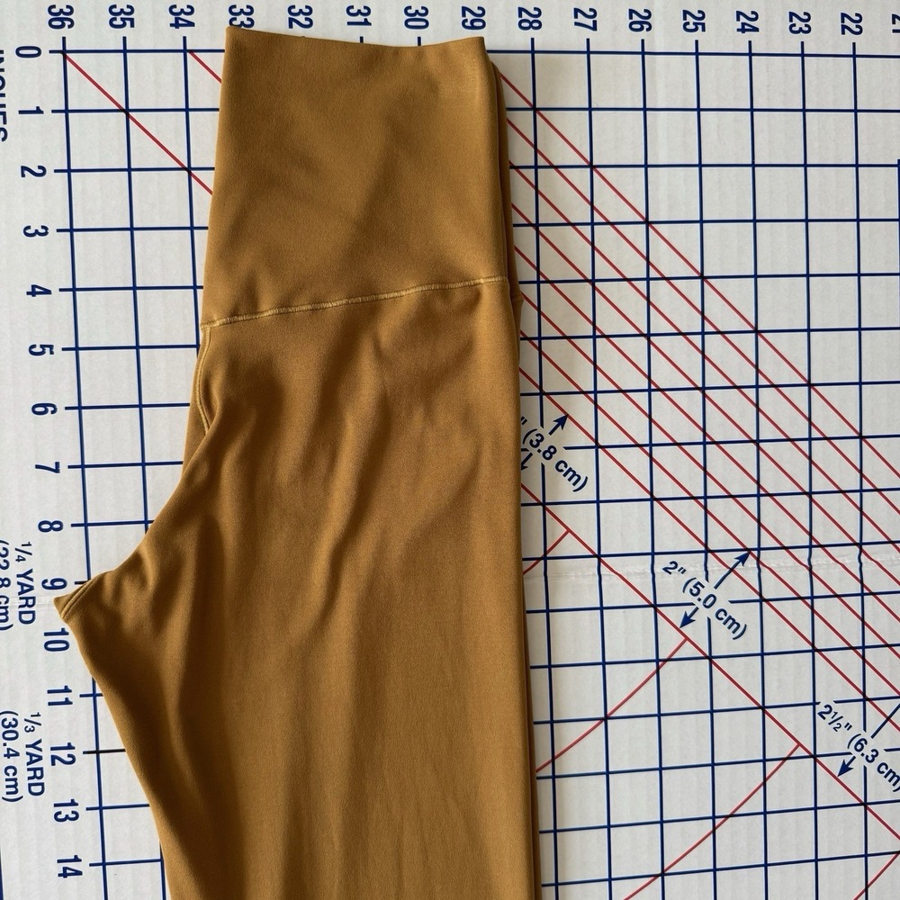 Aerie Offline Real Me Crossover‎ Flare Leggings Small Mustard Ecru - Picture 8 of 13